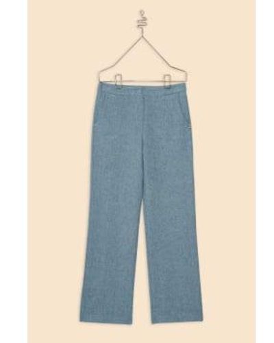 MÊME ROAD Meme Herringbone Trousers 44 L - Blue