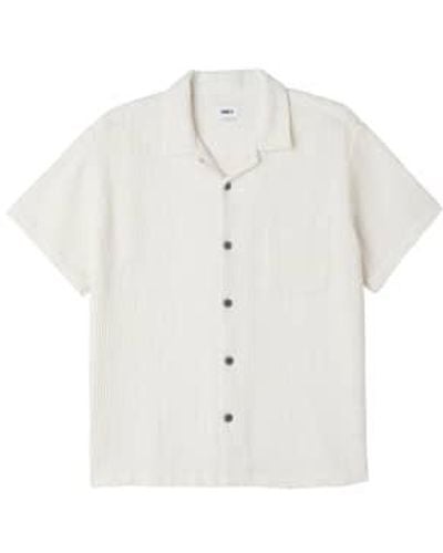 Obey Balance Woven Shirt Unbleached Medium - White