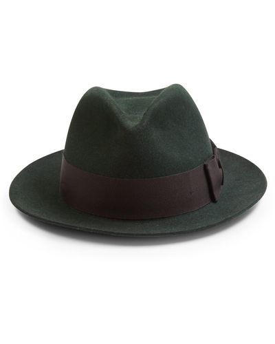 Christys' Moss Bond Fur Trilby Hat - Green