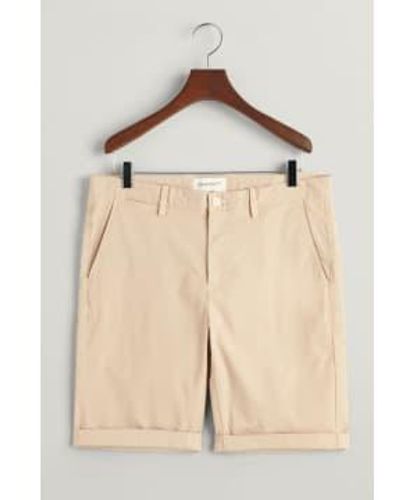 GANT Regular Fit Sunfaded Shorts - Natural