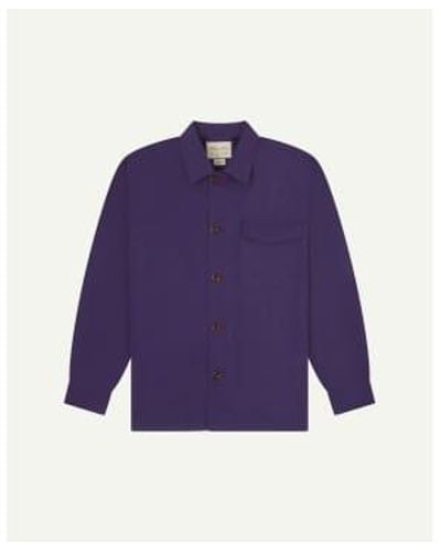 Uskees Organic Buttoned Workshirt Large - Purple