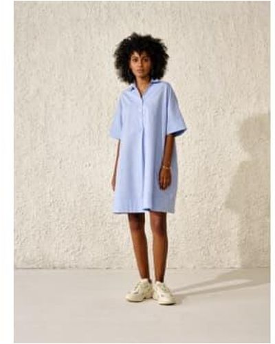 Bellerose Ateliers Short Sleeve Dress - Blue