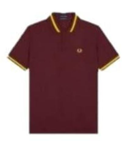 Fred Perry Reissues Original Single Tipped Polo Oxblood M96 42 - Purple