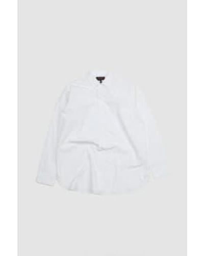 Beams Plus 120/3 broad classic fit rec collar camisa blanca - Blanco