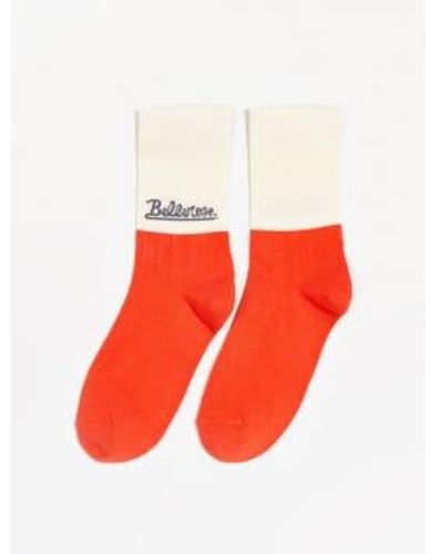 Bellerose Fel Socks Amore /ecru / 36-38 - Red