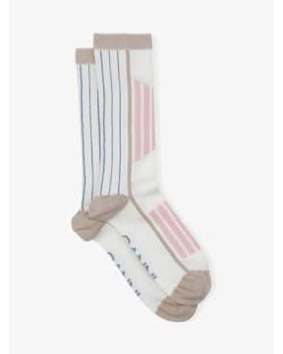 Ganni Sporty Socks - Bianco