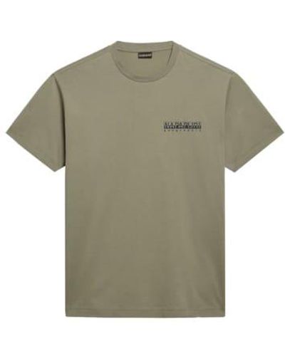 Napapijri Tahi T Shirt In Lichen - Verde