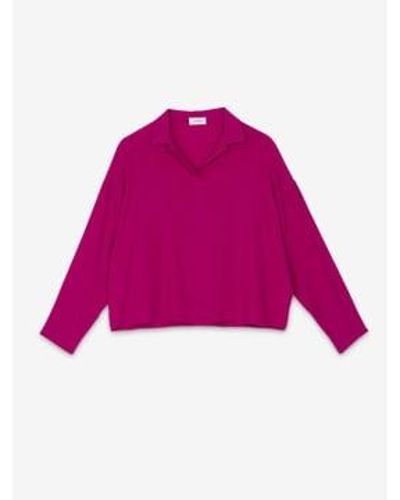Ottod'Ame Silk-blend Shirt Fuschia Uk 8 - Pink