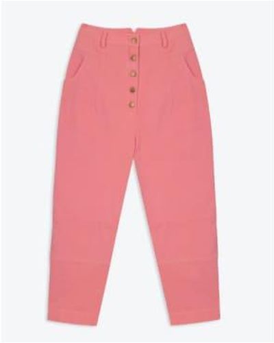 Lowie Five Button Trousers Bubblegum Xs - Red
