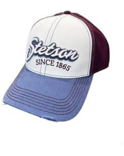 Stetson Baseball Cap Vintage Distressed One Size - Blue
