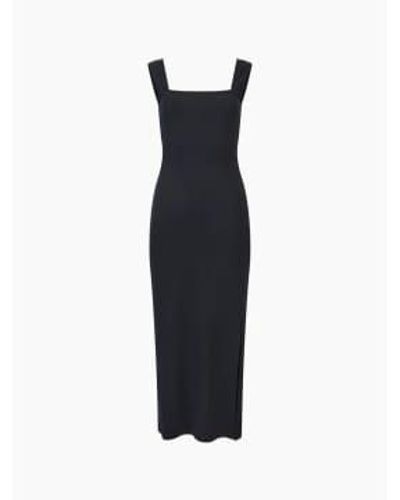 French Connection Rassia Rib Square Neck Dress - Black