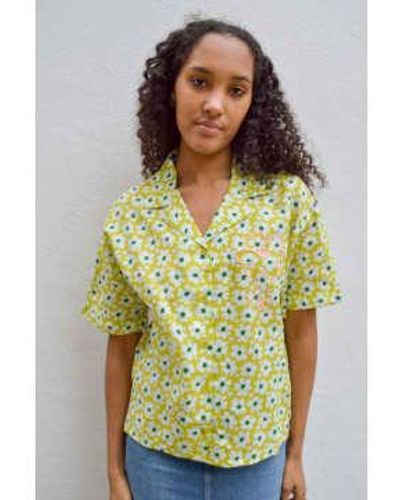 Native Youth Daisy Printed Shirt Xs - Green