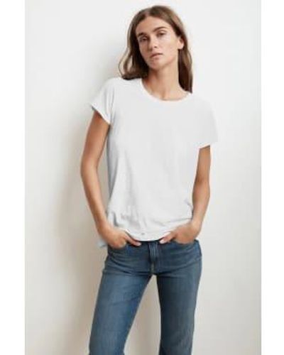 Velvet By Graham & Spencer Tressa Cotton Slub T-shirt - White