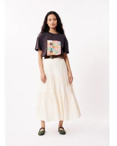 FRNCH Audrey Tiered Skirt - Natural