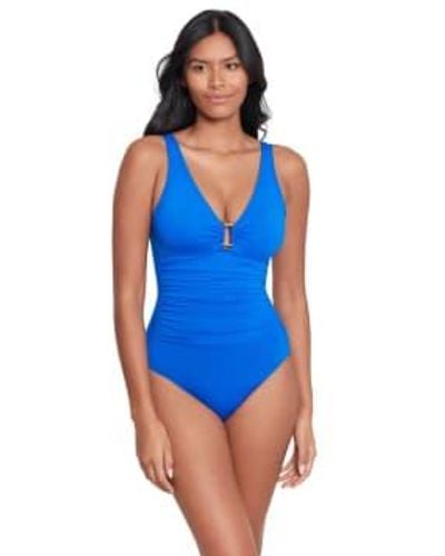Ralph Lauren Beach Club Swimsuit In Blue