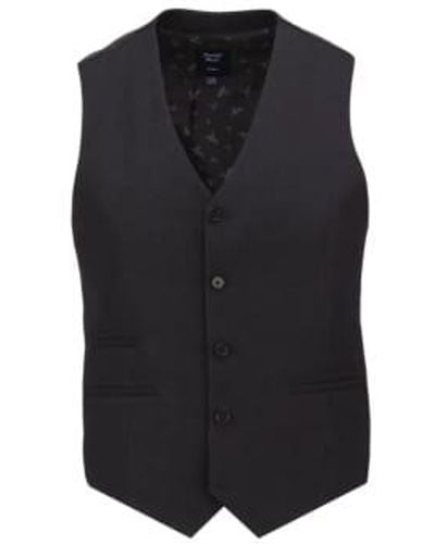 Fratelli Textured Suit Waistcoat - Nero