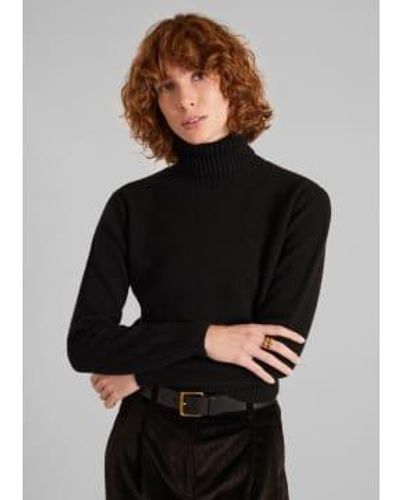 L'Exception Paris Recycled Cashmere Turtleneck Sweater M - Black