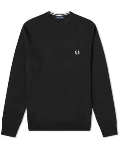 Fred Perry Authentic Crew Knit Black 1 - Nero
