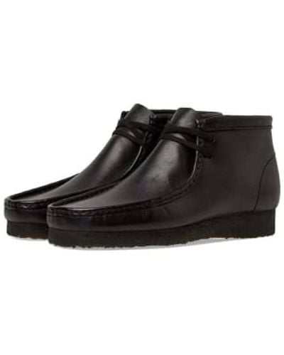 Clarks Wallabee Boot Black Leather - Nero