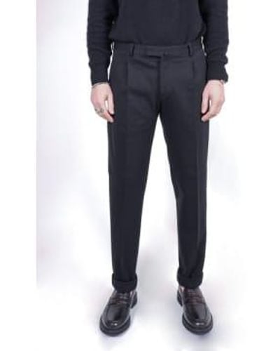 BRIGLIA Pantalon intelligent en coton stretch noir - Bleu