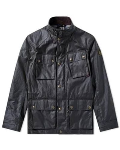 Belstaff Fieldmaster Jacket Waxed Cotton Dark - Black