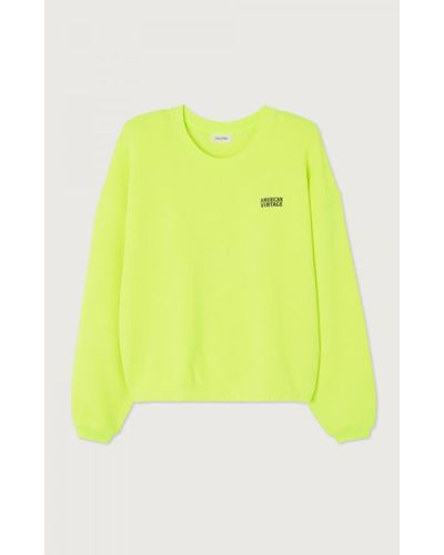 American Vintage Fluorescent Izubird Sweatshirt - Yellow