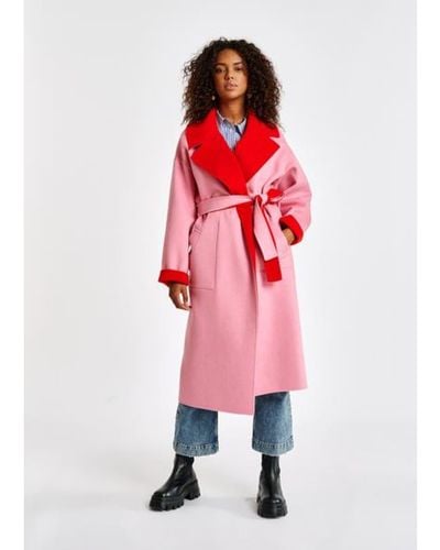 Essentiel Antwerp Affluent Coat Pink Red