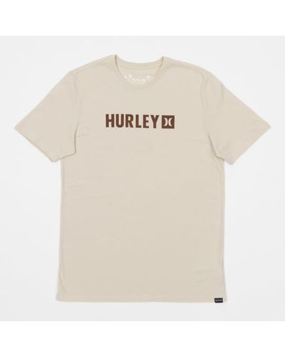 Hurley T-shirt à manches courtes en boîte en beige - Neutre
