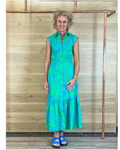 Emme Marella Timbro Dress Turquoise Uk 8 - Green