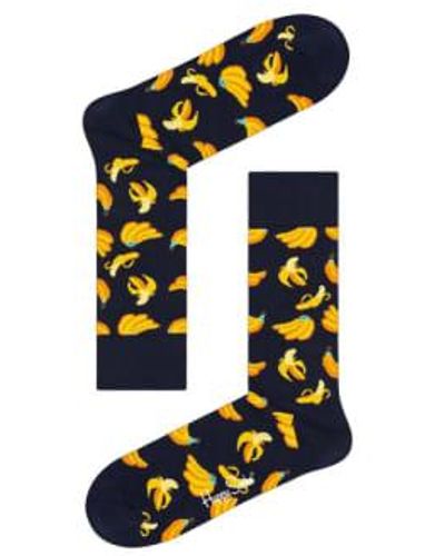 Happy Socks Chaussettes bananier la marine - Bleu