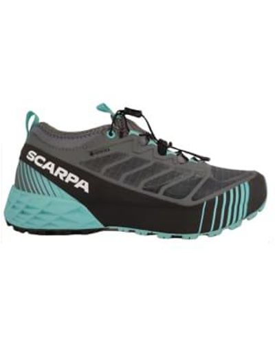 SCARPA Rouble run gtx chaussures s anthracite / bleu turquoise - Vert