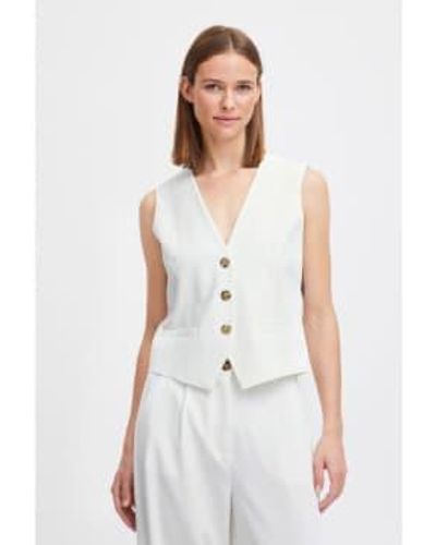B.Young Byoung Bydeceri Waistcoat Marshmallow - Bianco