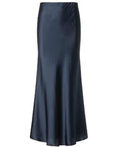 Charlotte Sparre Sirène jupe marine en soie - Bleu