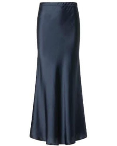 Charlotte Sparre Mermaid Skirt Silk Navy Xs - Blue