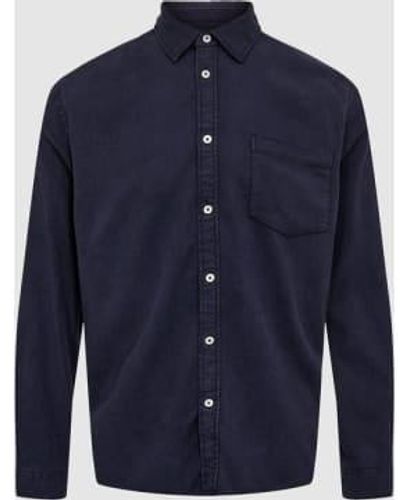 Minimum Jack Maritime Long Sleeved Shirt S - Blue