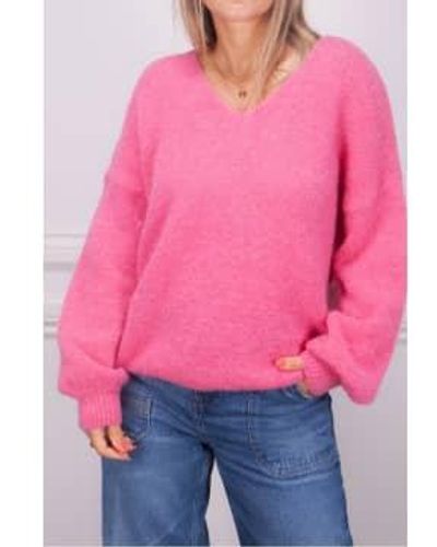 Maison Anje Frambuesa breka suéter - Rosa