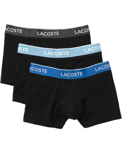 Lacoste Lot 3 Boxers Coton Stretch 5h3401 - Noir