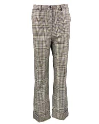 WHITE SANDS Sands Checkered Wide Leg Pants 1 - Grigio