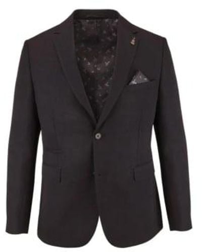 Fratelli Textured Suit Jacket 38 - Black