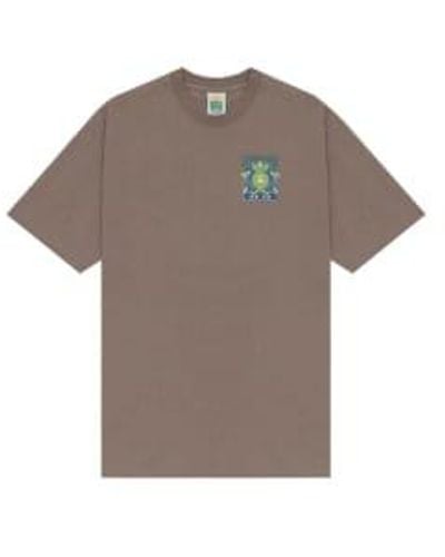 Hikerdelic T-shirt man ss en champignon - Gris