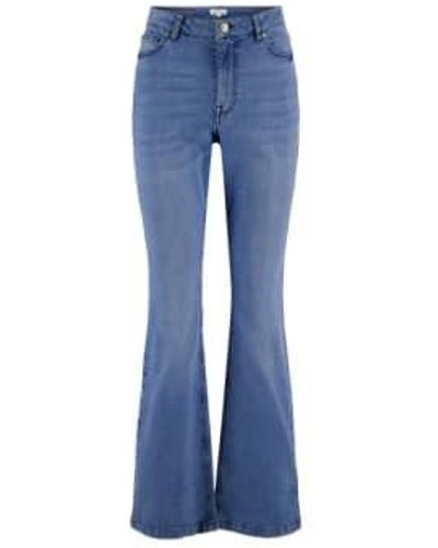 Zusss Flared Jeans Middle Medium - Blue