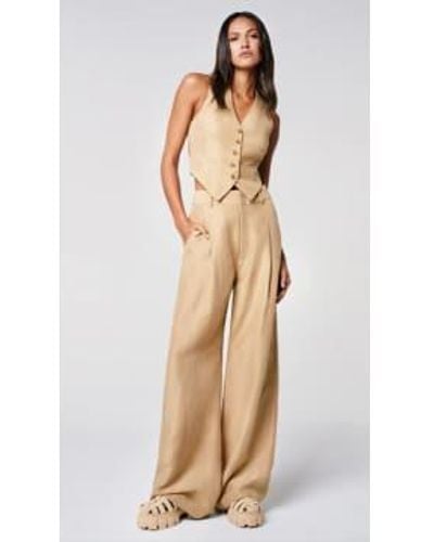 Smythe Pleated Trouser - Natural