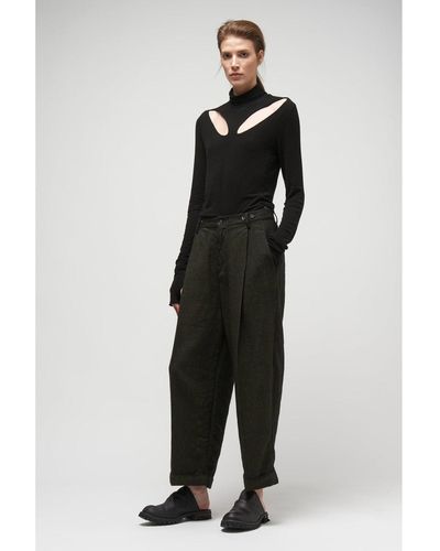 Masnada Buttoned Baggy Trousers - Black