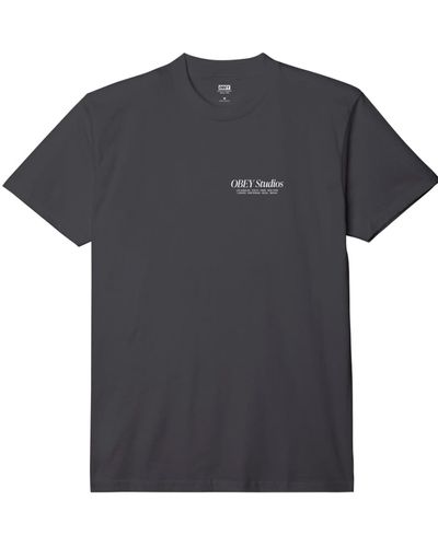 Obey Studios T Shirt - Nero