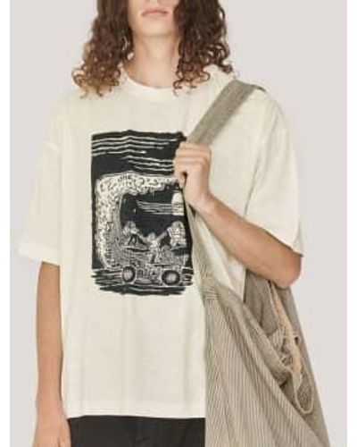 YMC On The Mountain Pass S T Shirt S - Natural