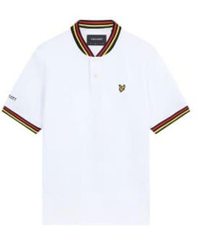 Lyle & Scott Germany Football Polo Shirt 1 - Bianco