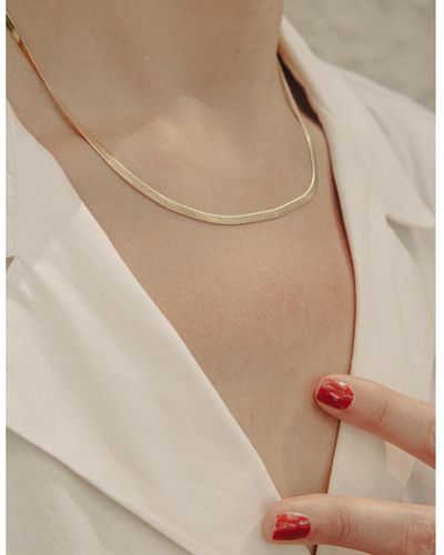 Nordic Muse Collar gargantilla la cana serpientes oro, oro impermeable sin slizamiento 18k - Neutro