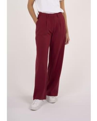 Knowledge Cotton 700009 Posey Classic Loose Pants Rhubarb - Rosso