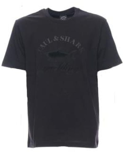 Paul & Shark T-Shirt Mann 12311611 011 - Schwarz