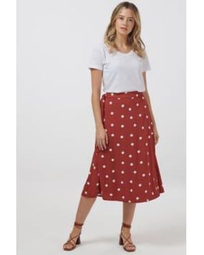 Sugarhill Melinda Polka Dot Skirt 14 - Red